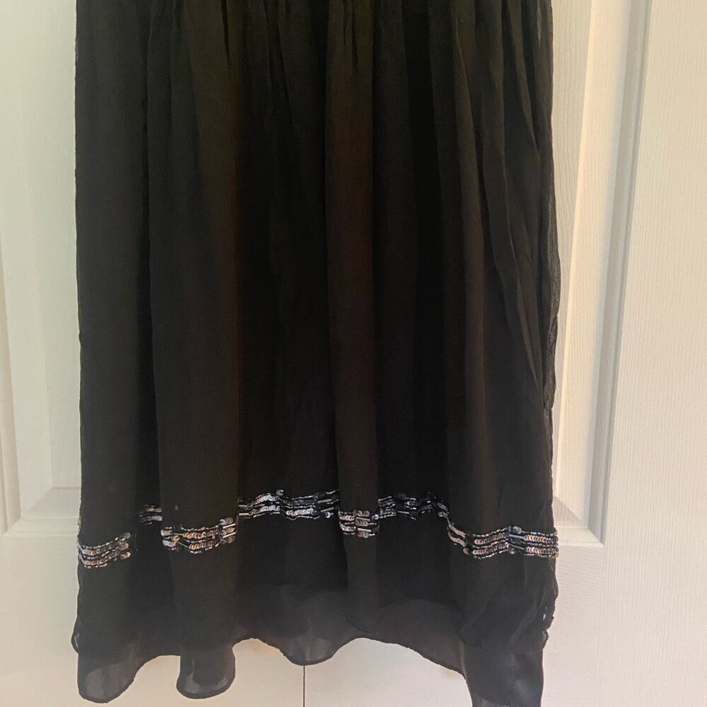 Vtg Adrianna Papell Silk Dress Size 10 Beaded Black Evening Cocktail Formal - Picture 3 of 10